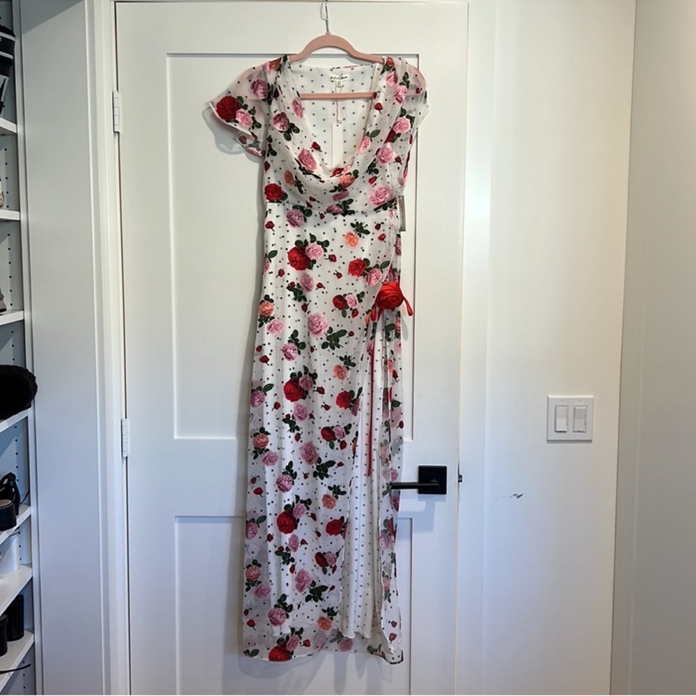 For Love and Lemons Floral Rose Pattern Maxi Dress XXS - Picture 3 of 3